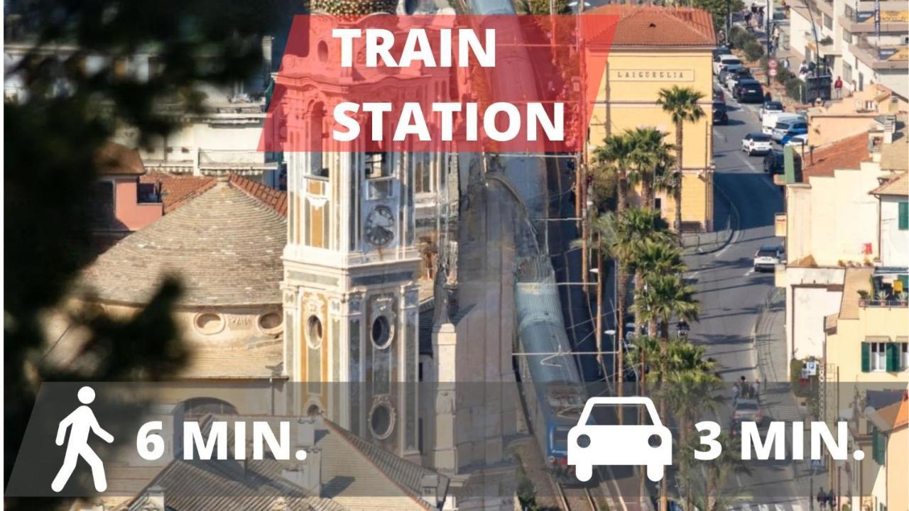 Vista Mare & 300Mt Da Spiaggia Con Freeparking E Ac Laigueglia Bagian luar foto